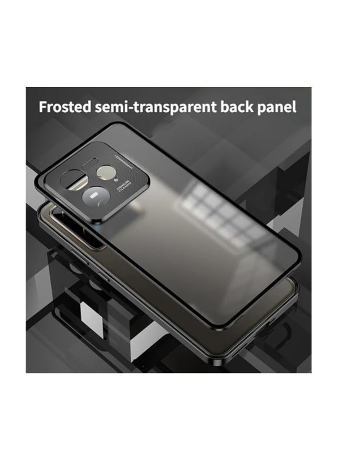 Case Compatible with Realme GT 7 Pro Case, Aluminium Alloy Metal Frame Matte Frosted Translucent Back Cover Shockproof Protective for GT7  - Image 5