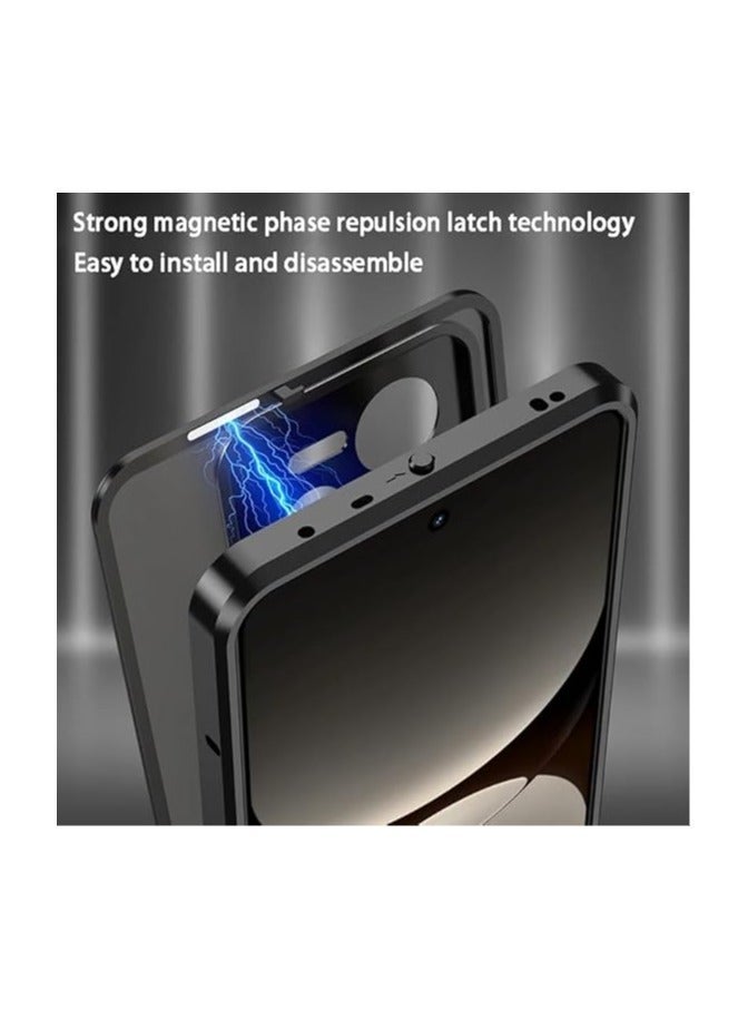 Case Compatible with Realme GT 7 Pro Case, Aluminium Alloy Metal Frame Matte Frosted Translucent Back Cover Shockproof Protective for GT7  - Image 4