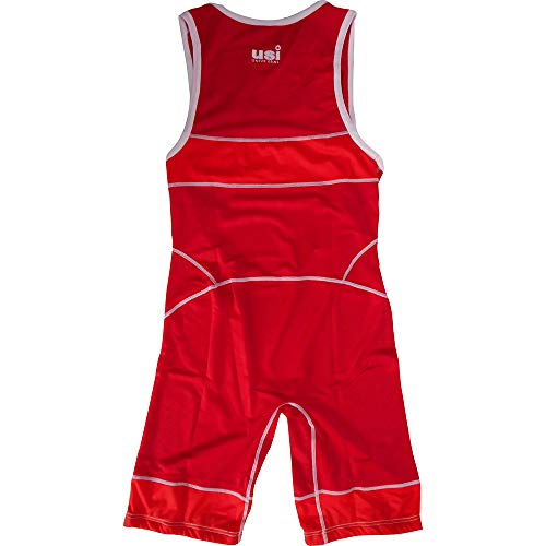USI UNIVERSAL WRESTLING SINGLET COMFERTO WOMEN (419WW) (M, Red) - Image 2