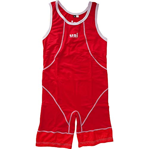 USI UNIVERSAL WRESTLING SINGLET COMFERTO WOMEN (419WW) (M, Red) - Image 1