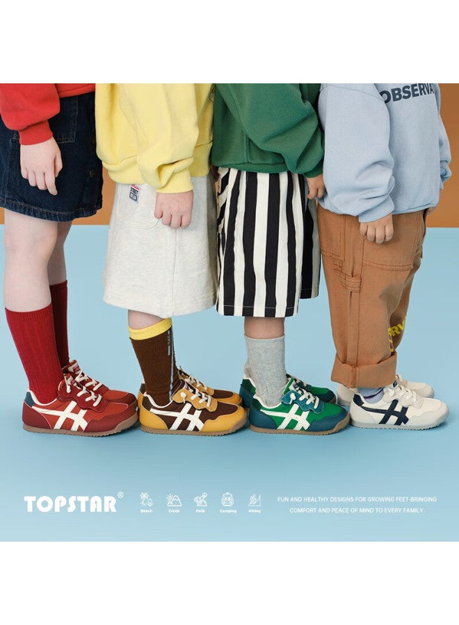 Topstar Kids Sports Shoes Spring New Boys Non-slip Soft Sole Sneakers Girls Casual Shoes Green Size 31 - Image 3