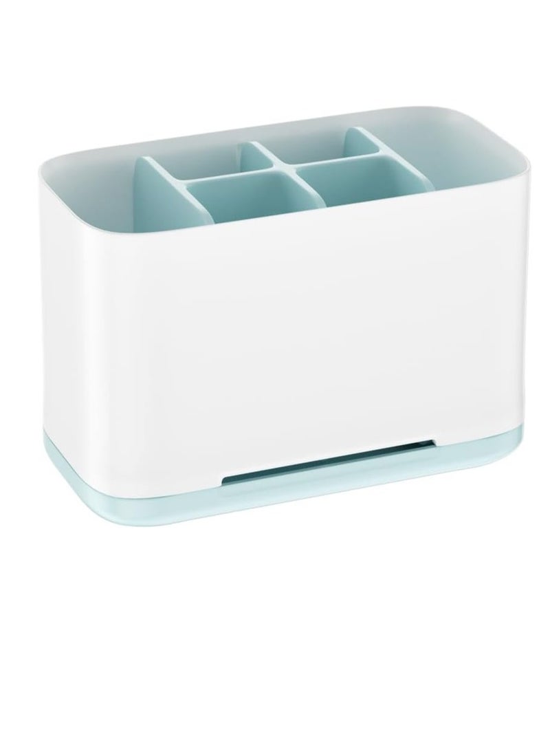 Bukela - Toothbrush Holder, Toothpaste Holder with Anti-Slip Bottom, Electric Toothbrush Holder with Adjustable Dividers, Large Toothbrush Caddy Organizer Storage Detachable for Bathroom Shower Family Kids - Image 1