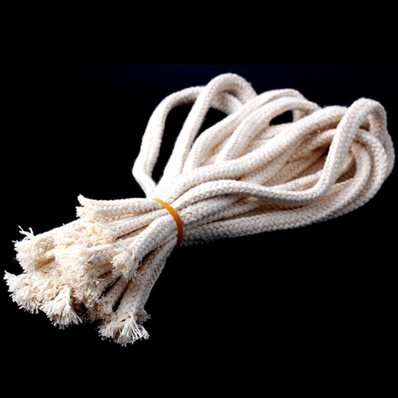 FQTANJU 20 Pcs 134 FeetLength 14Dia Round Cotton Kerosene Oil Lamp Wicks Burner for Tiki TorchesAlcohol Candle BurnerDietz Oil LanternLampberger Kerosene Lamp