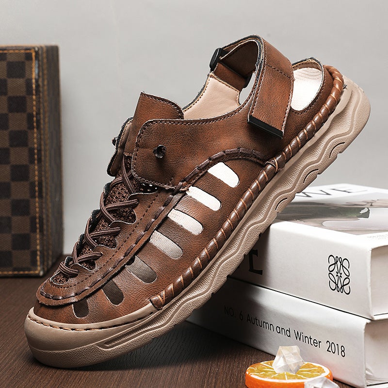 2025 Large Size Sandals Men'S Thick-Soled Summer Soft-Soled Beach Shoes For Outer Wear Dual-Purpose Sandals And Slippers Wear-Resistant - Image 4