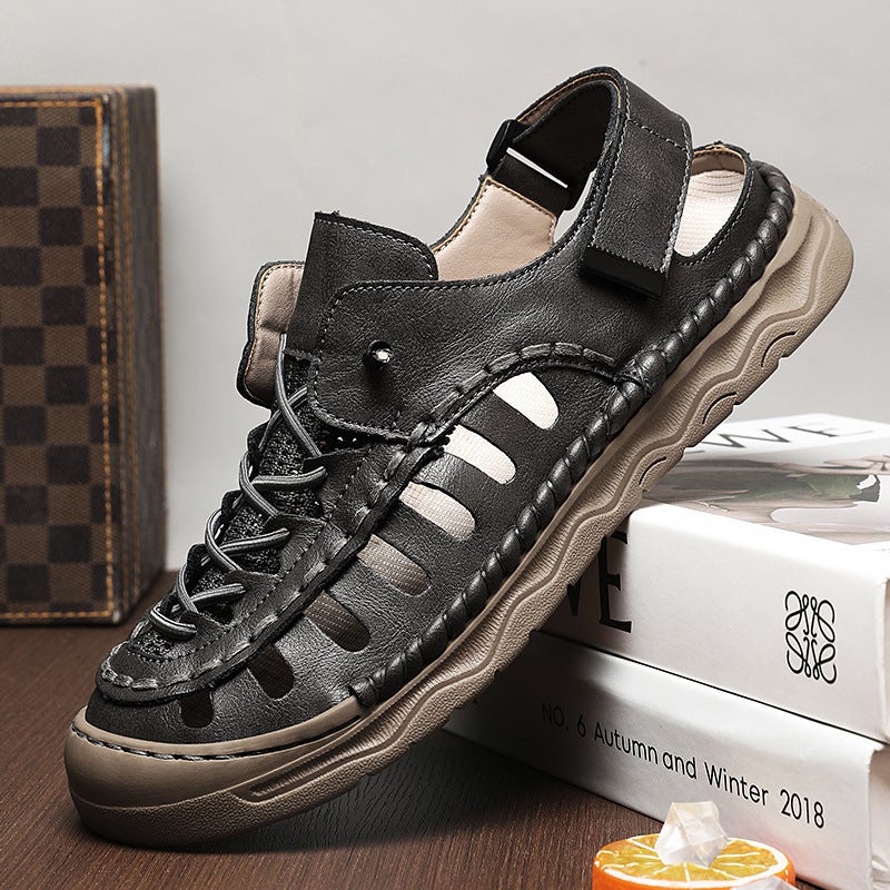 2025 Large Size Sandals Men'S Thick-Soled Summer Soft-Soled Beach Shoes For Outer Wear Dual-Purpose Sandals And Slippers Wear-Resistant - Image 3