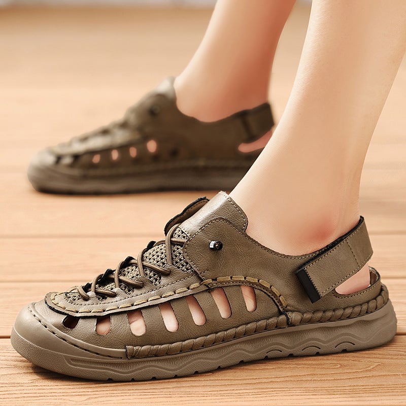 2025 Large Size Sandals Men'S Thick-Soled Summer Soft-Soled Beach Shoes For Outer Wear Dual-Purpose Sandals And Slippers Wear-Resistant - Image 5