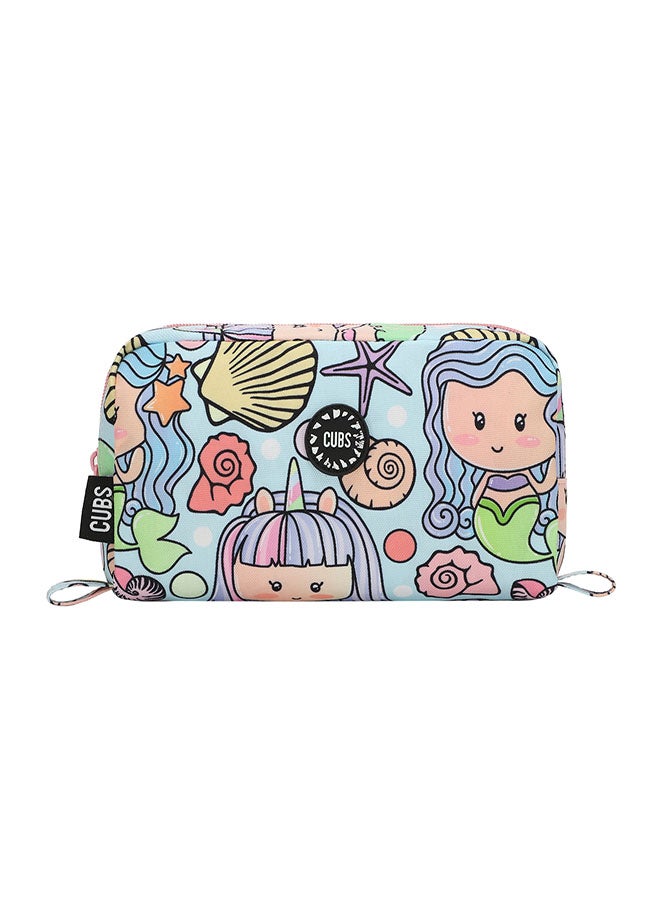 CUBS Mermaid Print Waterproof pencil case pouch with zip closure - Image 1