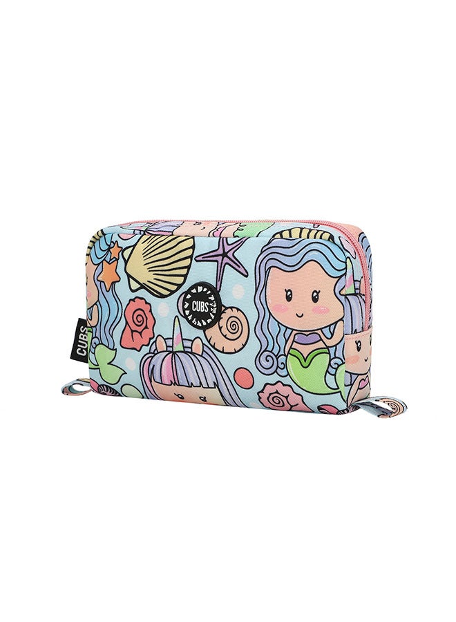 CUBS Mermaid Print Waterproof pencil case pouch with zip closure - Image 2