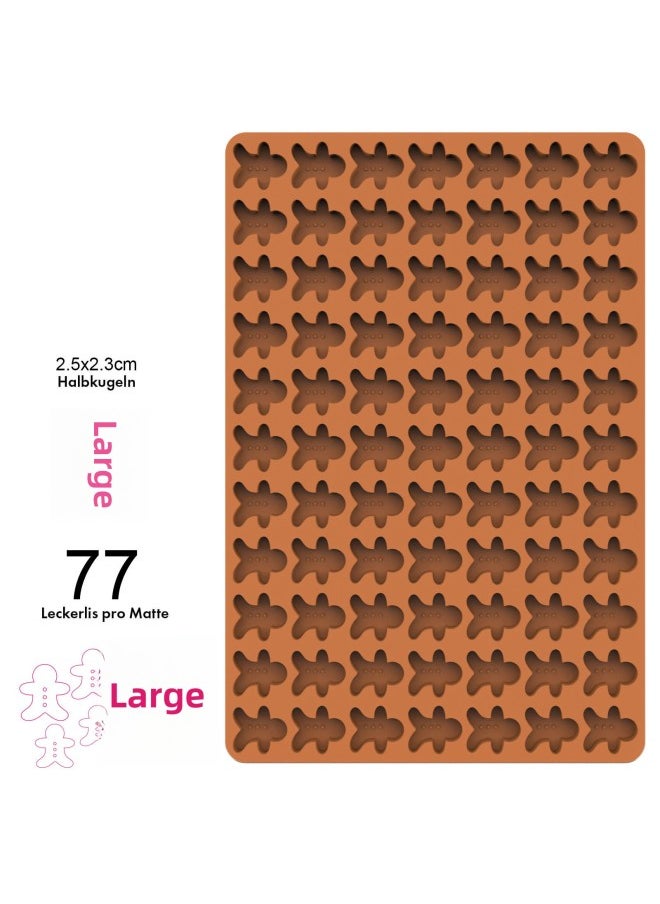 Cross-border Generation Of Modern Simple Chocolate Mold Europe For Silicone Baking Tools Source Factory Wholesale-Colour:Gingerbread Man Brown