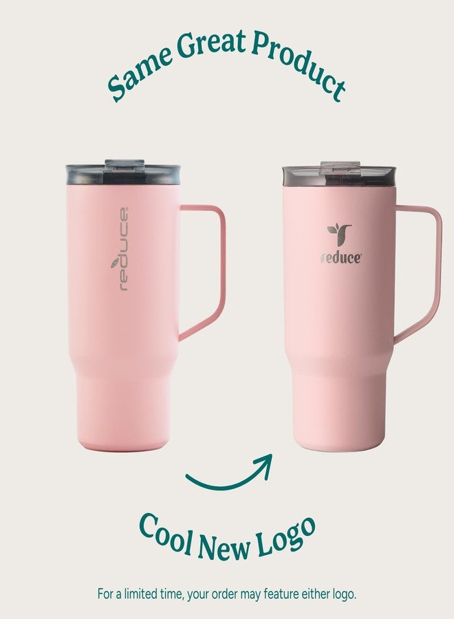 Reduce Hot1 18 oz Hot1 Stainless Steel Insulated Mug with Temperature Adjusting Lid - Dual-Wall Vacuum, Cupholder Friendly - Keeps Drinks Hot for 6 Hours - Ideal for Coffee, Tea & Other - Mineral Blue - Image 2