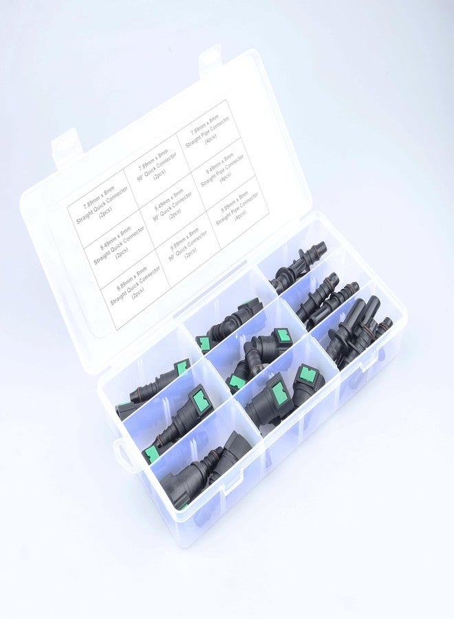 AC PERFORMANCE 24PCS Assorted Fuel Line Quick Connector Kit, SAE 7.89mm & 9.49mm & 9.89mm to 8mm - Image 2