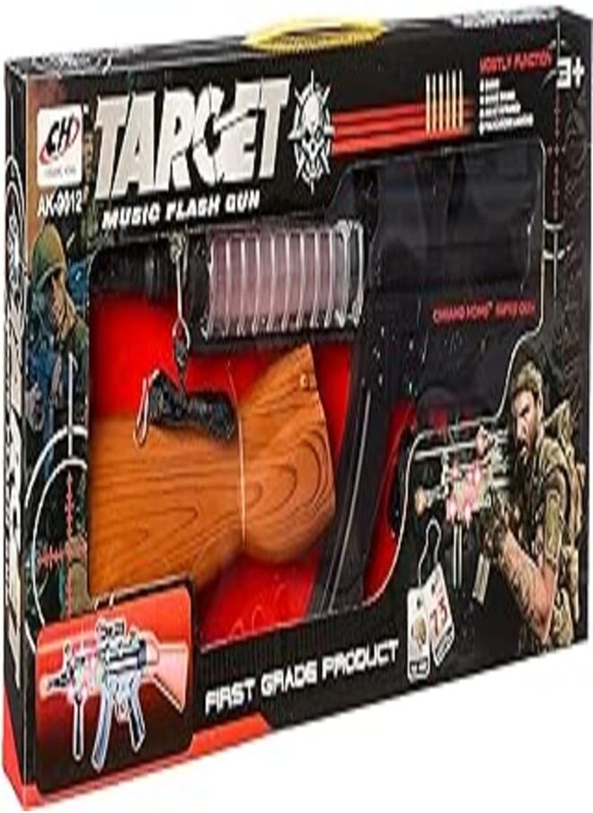 Carol carol Target music flash gun function (shaky -shake sound -aim at infrared -ploychrom lighting)+3y 