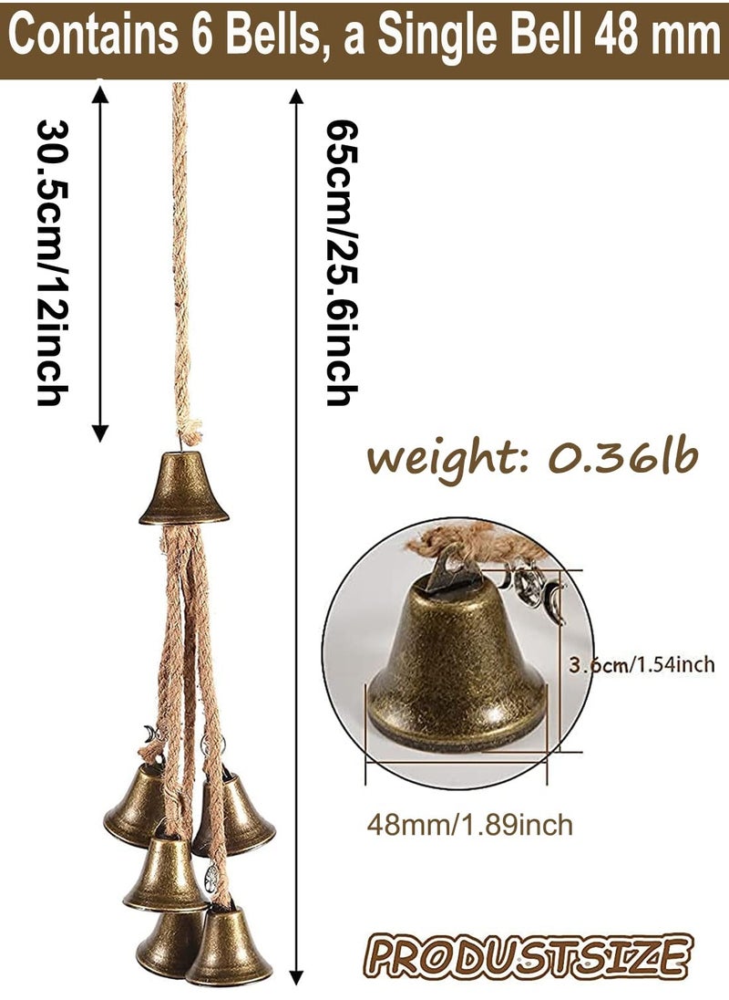 Excefore Witches Bells, Door Protection Charm & Boho Wind Chimes Ornaments (48mm), Magic Witchy Decor for Porch, Garden, and Window  - Image 4