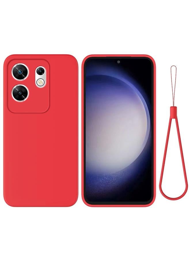 زبون جراب لهاتف Infinix Zero 30 4G بلون سادة من السيليكون السائل المقاوم للسقوط بتغطية كاملة - Image 1