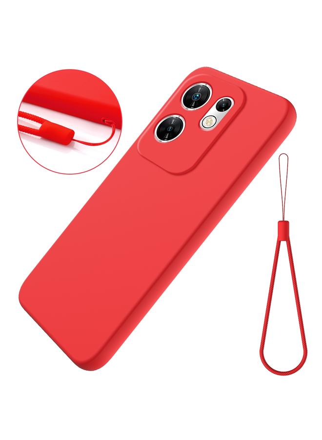 زبون جراب لهاتف Infinix Zero 30 4G بلون سادة من السيليكون السائل المقاوم للسقوط بتغطية كاملة - Image 2