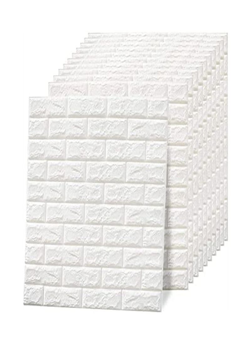 ORiTi - 70x77cm PE Foam 3D Wall Stickers Safty Home Decor Wallpaper ,white(10 Pack) - Image 1