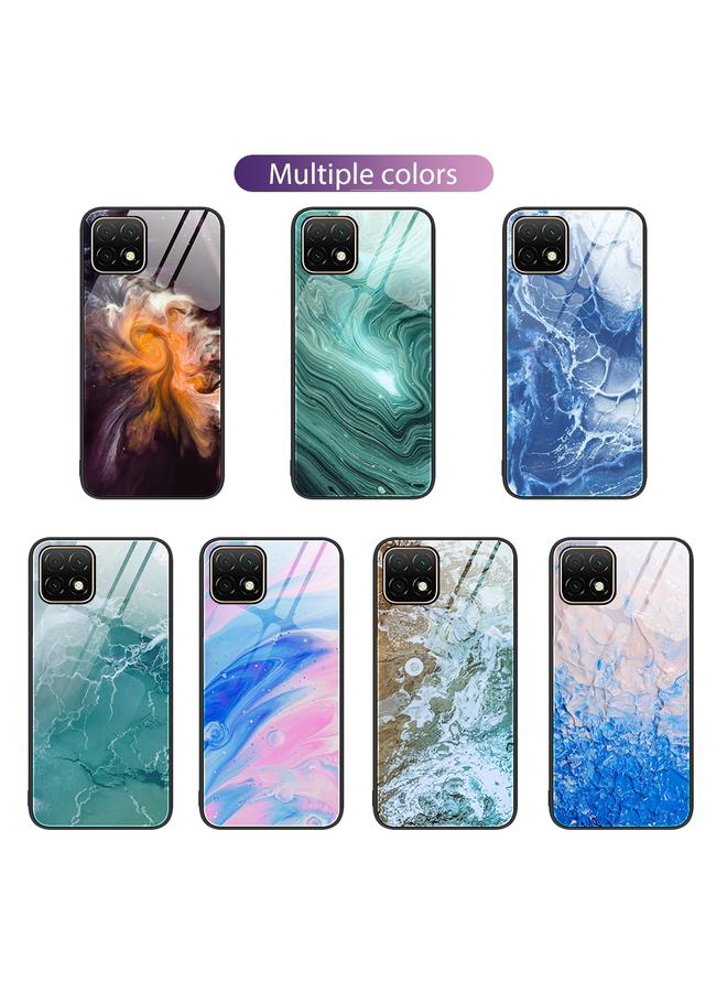 S-TOP Case For Huawei Enjoy 20 5G Marble Pattern Glass Protective Phone Case - Image 2