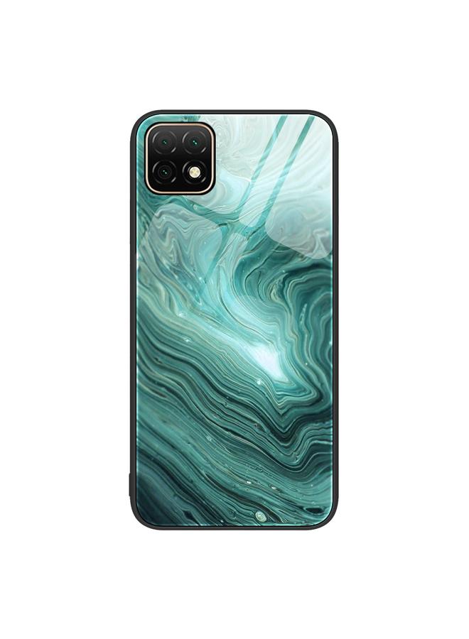 S-TOP Case For Huawei Enjoy 20 5G Marble Pattern Glass Protective Phone Case - Image 1