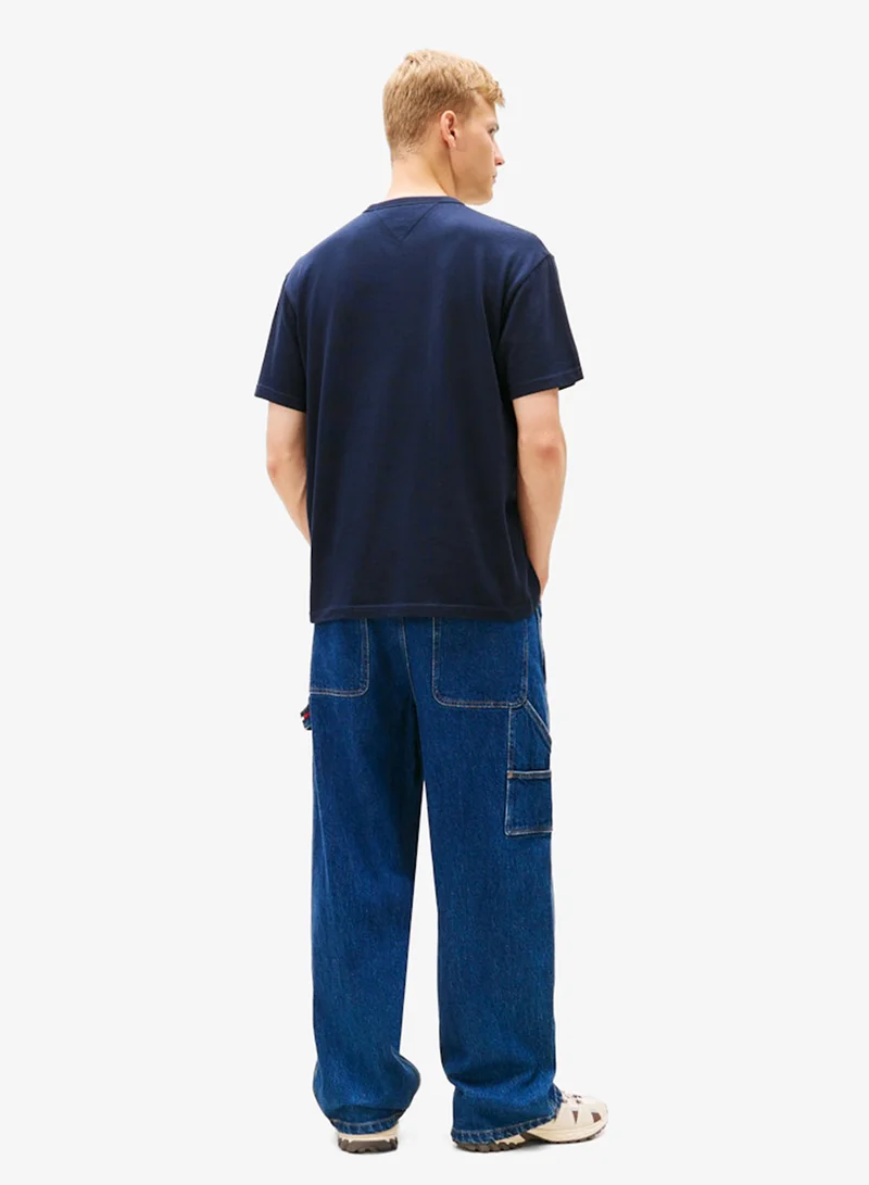 TOMMY JEANS Linear Logo Embroidery Relaxed T-Shirt