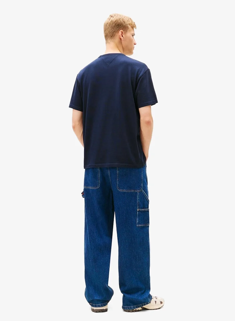 TOMMY JEANS Linear Logo Embroidery Relaxed T-Shirt