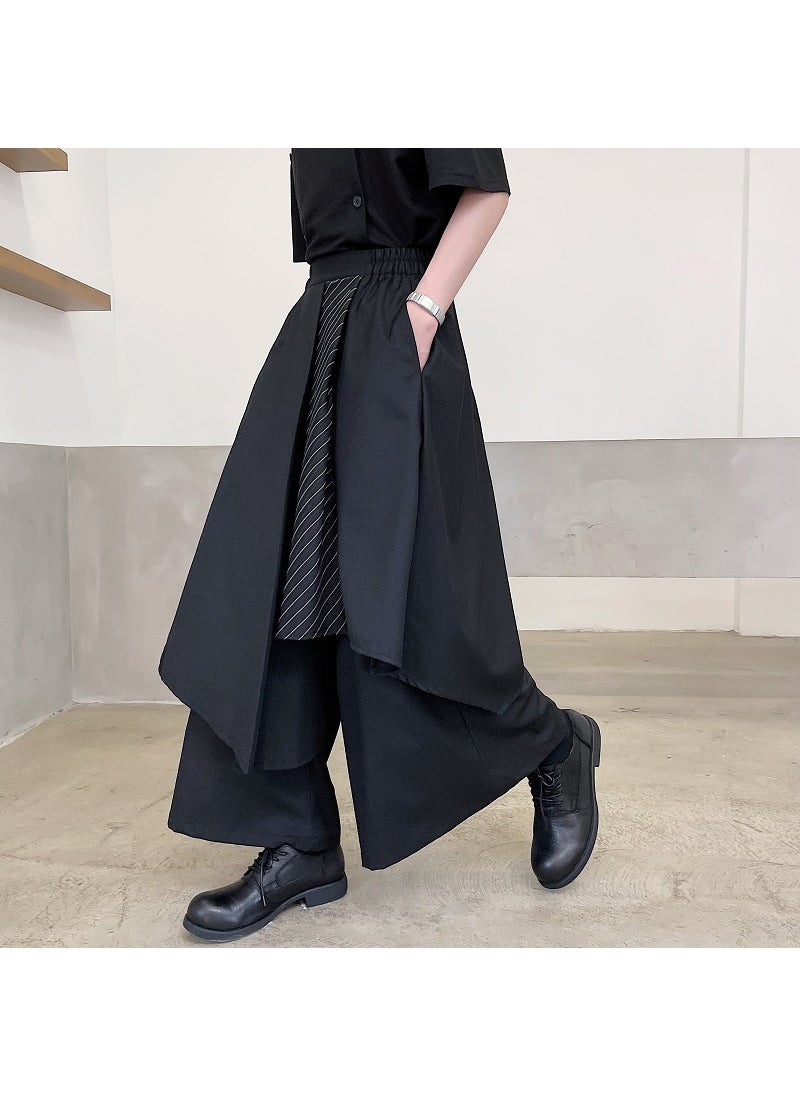 Generic - Yohji Yamamoto Inspired Skirt-Pants Hybrid for Men 511# Black - Image 1