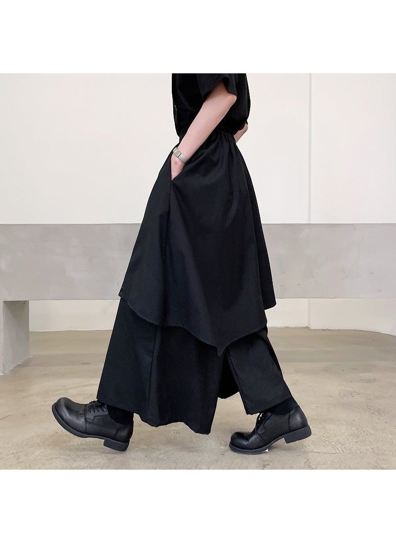Generic - Yohji Yamamoto Inspired Skirt-Pants Hybrid for Men 511# Black - Image 1