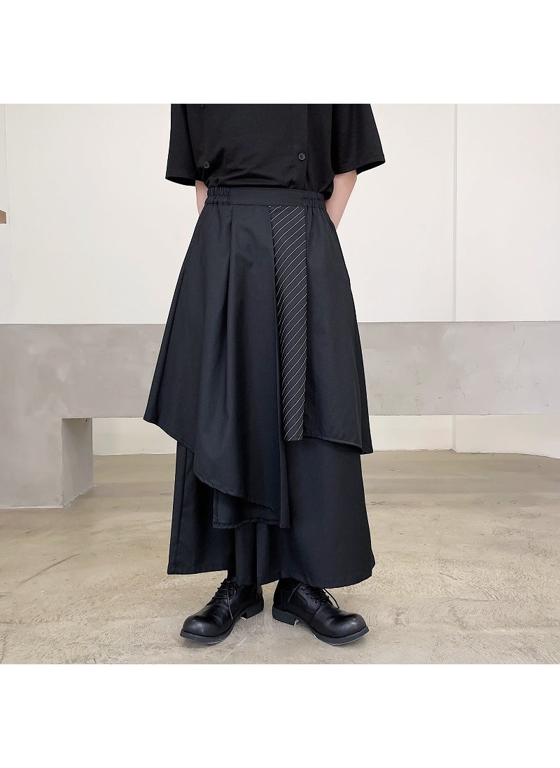 Generic - Yohji Yamamoto Inspired Skirt-Pants Hybrid for Men 511# Black - Image 1