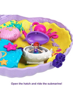Polly Pocket Travel Toy With Micro Dolls & Accessories, Mermaid 2-In-1 Seashell Purse Playset (Amazon Exclusive)  - Image 2