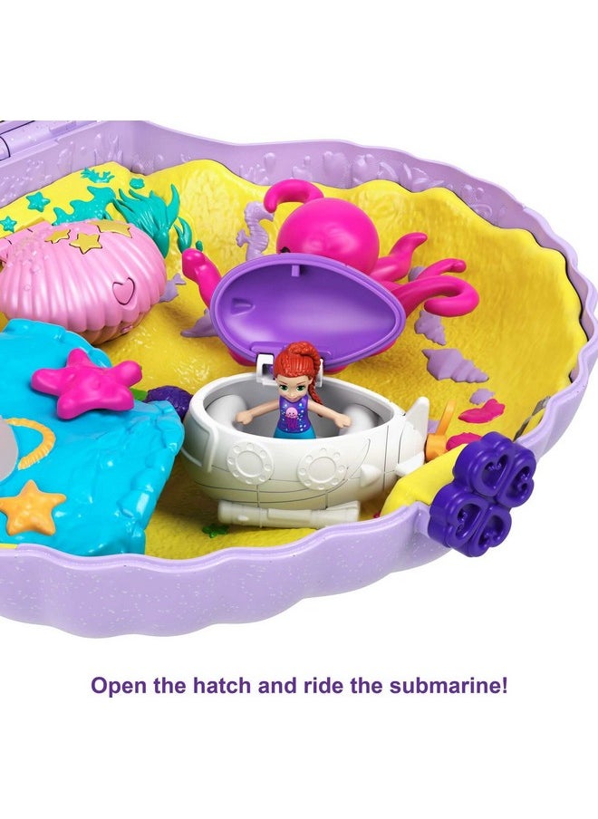 Polly Pocket - Travel Toy With Micro Dolls & Accessories, Mermaid 2-In-1 Seashell Purse Playset (Amazon Exclusive) - Image 1