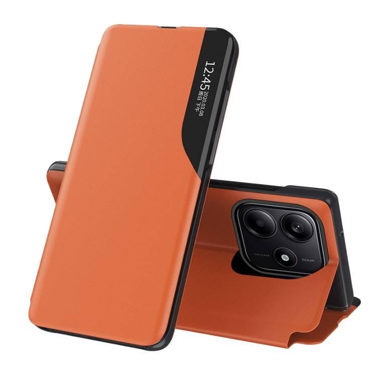BB Plastic MagSafe Case for Redmi 14C with Drop Protection and Kickstand plus Shockproof plus Strong Magnetic plus Anti-Slip Grip in Orange - Image 1