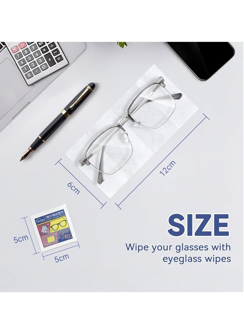 HW 100-Piece Eyeglass Lens Cleaning Wipes, Pre-moistened Individually Wrapped Sracth-Free, Streak-Free Eye Glasses Cleaner Wipes for Sunglass, Camera Lens, Goggles - Image 4