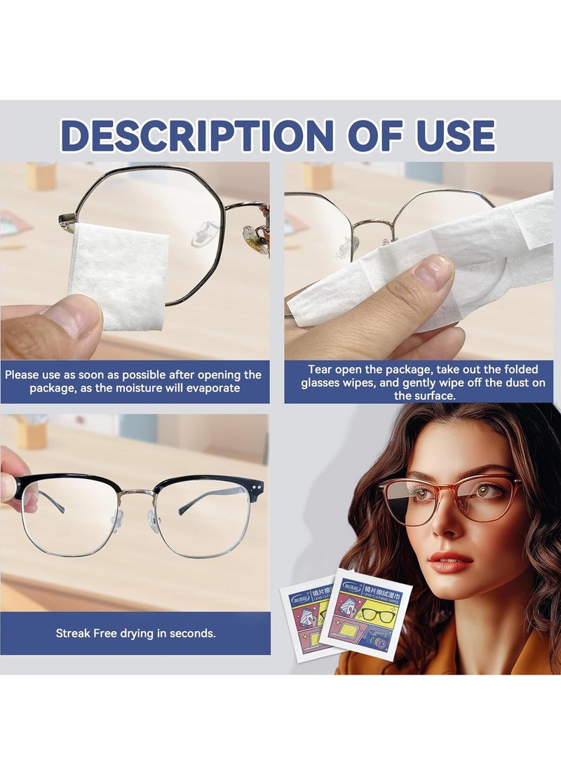 HW 100-Piece Eyeglass Lens Cleaning Wipes, Pre-moistened Individually Wrapped Sracth-Free, Streak-Free Eye Glasses Cleaner Wipes for Sunglass, Camera Lens, Goggles - Image 5