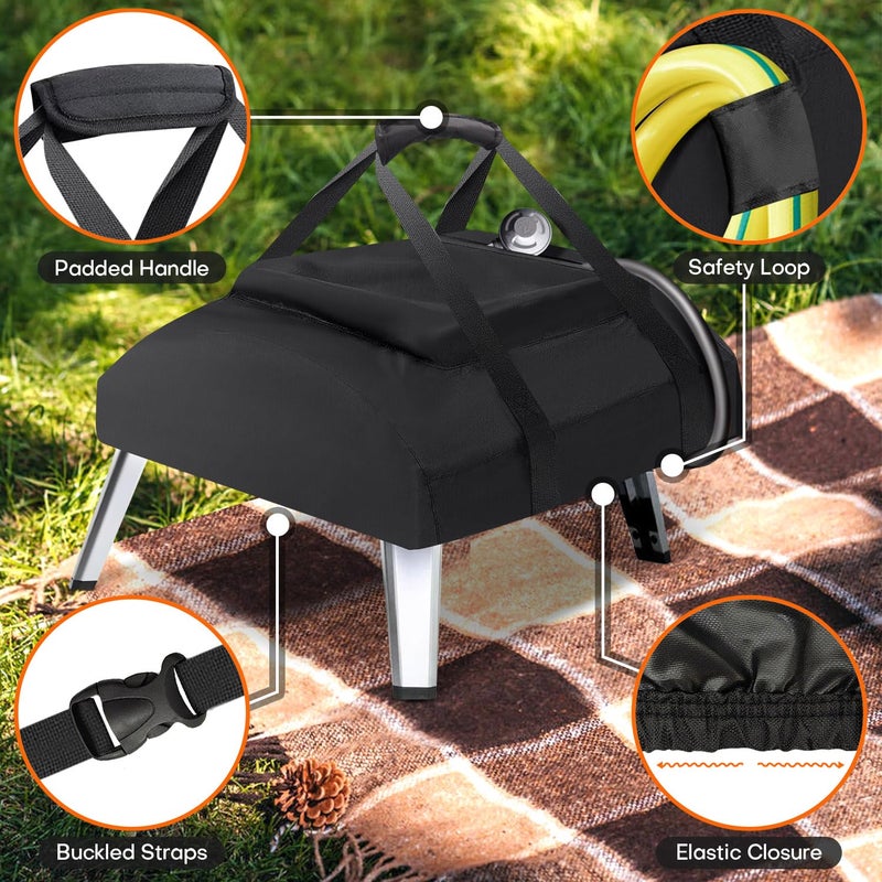 HEPOVER Pizza Oven Cover for Onni Koda 16 Pizza Maker Carry Bag Oven with Pocket for Accessories Storage Portable Gas Pizza Oven Cover Koda - Image 4
