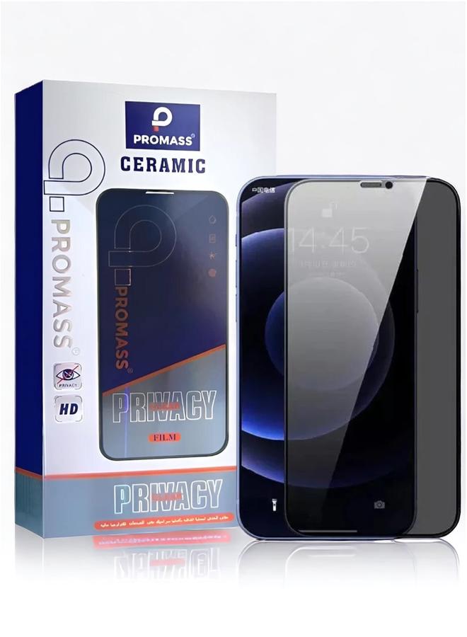 بروماس واقي شاشة سيراميك عالي الدقة مضاد للتجسس لهاتف iPhone 13 Mini، لحماية الخصوصية من شركة Promass، أقصى حماية للشاشة من الخدوش والكسر - Image 1