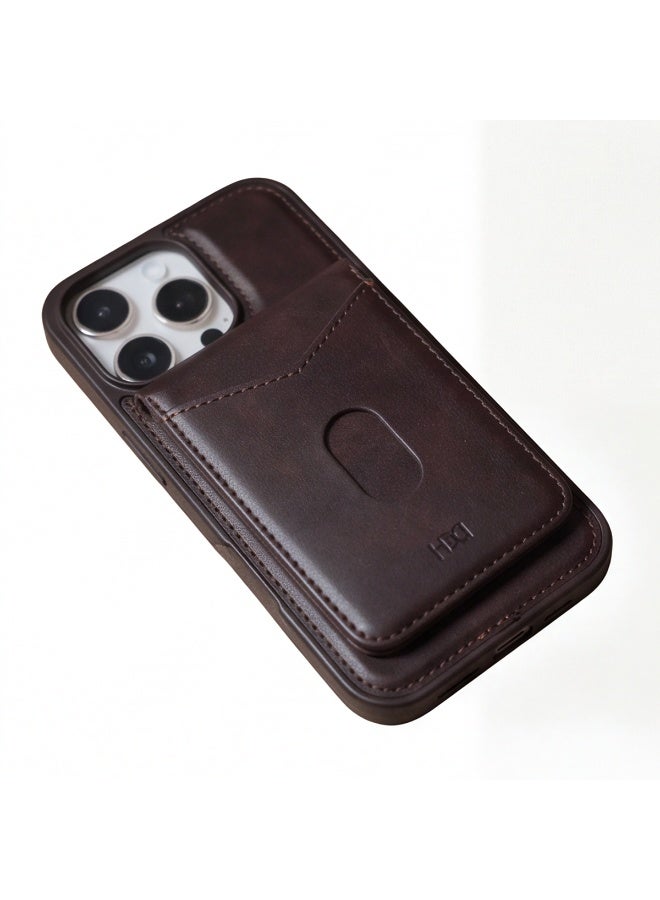 HDD 2-in-1 Magnetic MagSafe Leather Case with Detachable Card Holder Wallet for iPhone 16 Pro Max - Image 3