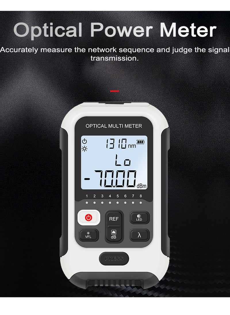 Portable Lightweight 3 in 1 Optical Power Meter High Accurancy Network Tester Digital Display Optical Fiber Tester with LED Light - Image 5