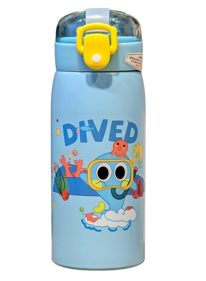 Twisoo Kids Cartoon Vacuum Insulated Leak-Proof Water Bottle – 350ml Portable Bottle for School & Travel (Diverse Designs) - Image 1