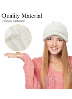 SYOSI Men/Women warm soft knitted ponytail brimless beanie, 3 pcs for winter outdoor snow  - Image 3