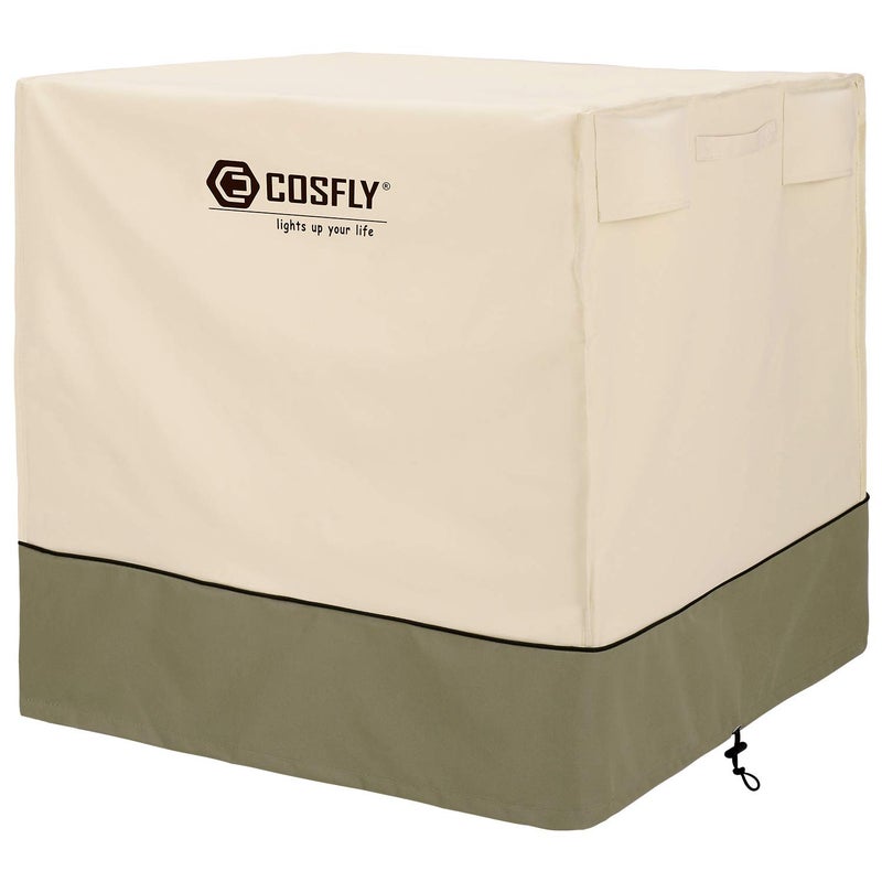 COSFLY Air Conditioner Cover for Outside UnitsDurable AC Cover Water Resistant Fabric Windproof Design Square Fits up to 38 x 38 x 40 inches