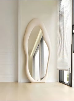 Generic Full Body Mirror, Standing Mirror, White, Full Body Wall Mirror with Fleece Wrapped to Lean on the Wall for Bedroom, Living Room, Hallway and Wardrobe, 177 x 77 cm  - Image 1