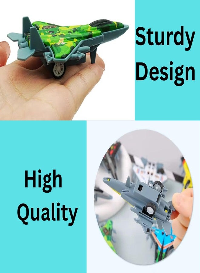 FUN FRY Airoplanes Military Plane Set Pack of 4 Units Pull Back airoplanes Mini Racer Planes Birthday Gift for Kids and Boys Age 2 to 6 Years Diwali Gift for Kids (Pack of 4) (Airoplanes) - Image 4