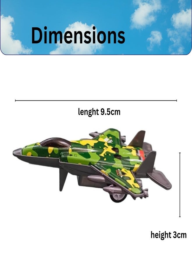 FUN FRY Airoplanes Military Plane Set Pack of 4 Units Pull Back airoplanes Mini Racer Planes Birthday Gift for Kids and Boys Age 2 to 6 Years Diwali Gift for Kids (Pack of 4) (Airoplanes) - Image 3