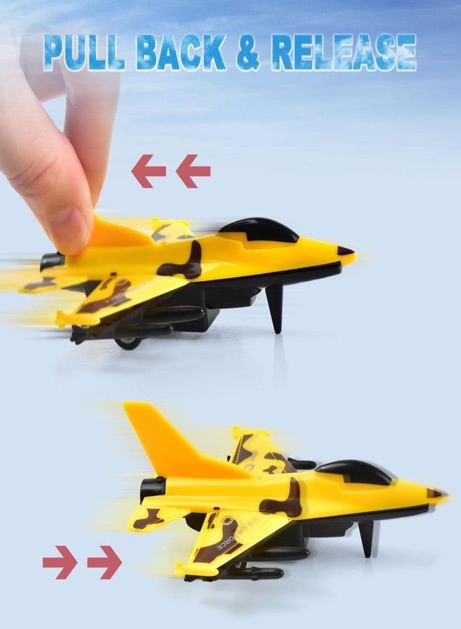 FUN FRY Airoplanes Military Plane Set Pack of 4 Units Pull Back airoplanes Mini Racer Planes Birthday Gift for Kids and Boys Age 2 to 6 Years Diwali Gift for Kids (Pack of 4) (Airoplanes) - Image 2
