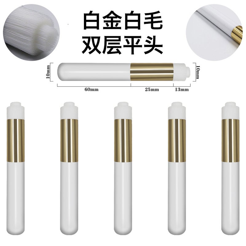 Solid Wood Nasal Wash Brush To Clean Pores, Makeup Brush, Nose Shadow Brush, Cleansing Flat Brush, Wood Color Small Nose Brush, Blackhead Removal Brush - Image 1