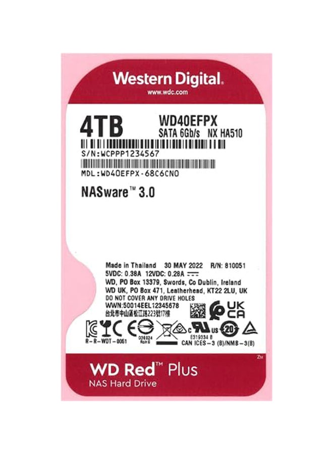 WD 4TB RED PLUS 256MB SATA 6GB/S -WD40EFPX 4 TB - Image 2