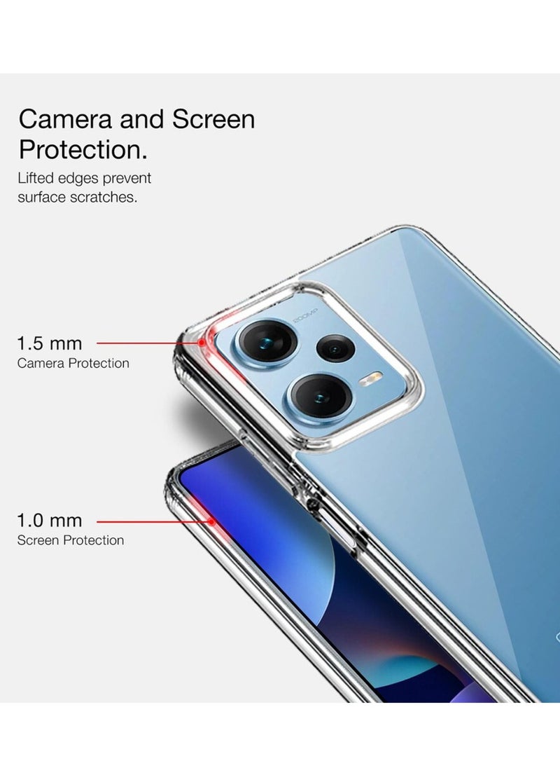 Techie حافظة هاتف Redmi Note 12 Pro 5G مصنوعة من مادة TPU ذات زاوية ناعمة وشفافة ومضادة للصدمات ومضادة لبصمات الأصابع وغطاء خلفي واقٍ شفاف  - Image 3
