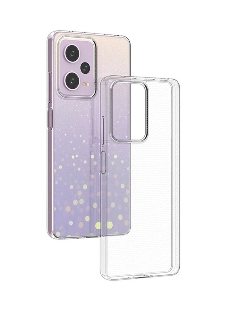 Techie حافظة هاتف Redmi Note 12 Pro 5G مصنوعة من مادة TPU ذات زاوية ناعمة وشفافة ومضادة للصدمات ومضادة لبصمات الأصابع وغطاء خلفي واقٍ شفاف  - Image 1