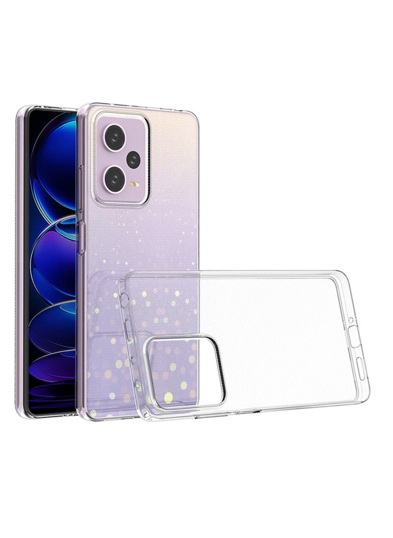 Techie حافظة هاتف Redmi Note 12 Pro 5G مصنوعة من مادة TPU ذات زاوية ناعمة وشفافة ومضادة للصدمات ومضادة لبصمات الأصابع وغطاء خلفي واقٍ شفاف  - Image 2