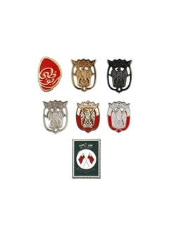 RYN Abu Dhabi 2D Sticker Badge UAE Abu Dhabi 7 Pcs Mix Logo Design Sticker Badge Metal 3cm  - Image 1