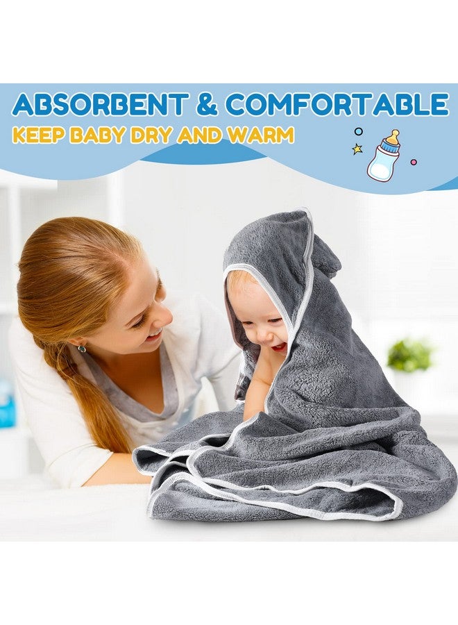 Lounsweer 6 Pieces Baby Bath Towels 30 x 30 Inch Hooded Toddler Towel Bath Blanket Absorbent Coral Fleece Hooded for Toddler Infant Newborn Shower Gift Supplies(Multicolor) - Image 5